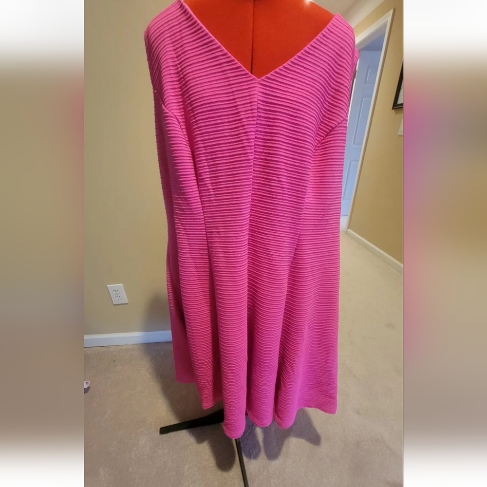 Womans plus size 22w hot pink fit and flare